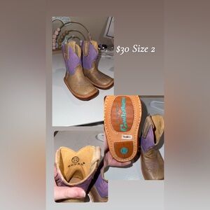 Roper Kids Brown and Purple Boots